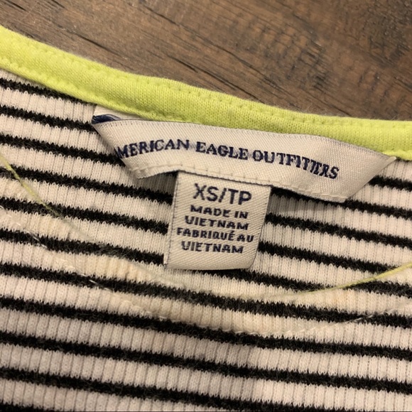Striped American Eagle Ribbed Crop Top (size XS) - Picture 4 of 4